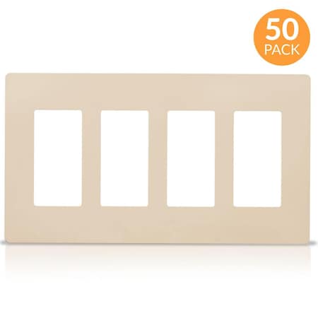 Faith Wall Plate, Number of Gangs: 4-Gang Plastic, Ivory SWP4-IV-50